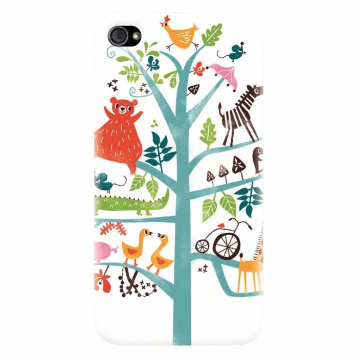 Husa silicon pentru Apple Iphone 4 / 4S, Tree