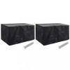 vidaXL Huse Mobilier Gradina, 2 buc, 180x70x90 cm, Negru, Polietilena, Protectie UV si Apa