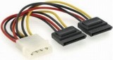 CABLU alimentare GEMBIRD, adaptor Molex la 2 x S-ATA, 15cm, &quot;CC-SATA-PSY&quot; (timbru verde 0.08 lei)