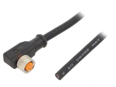 Cablu Conectare M8 PIN 3 Unghi 2m PVC foto