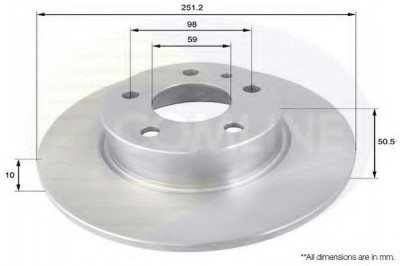 Disc frana ALFA ROMEO 147 (937) (2000 - 2010) COMLINE ADC1806 foto