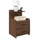 Cumpara ieftin Noptiere 2 buc. cu 2 sertare, stejar maro, 40x36,5x62 cm