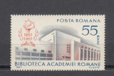 ROMANIA 1967 LP 656 CENTENARUL BIBLIOTECII ACADEMIEI ROMANE MNH, Nestampilat