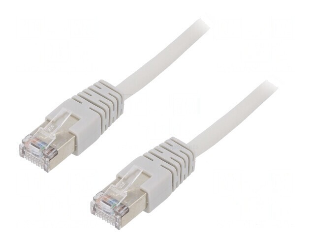 Patch cord F/UTP Cat 5e CCA PVC gri 7.5m ecranat