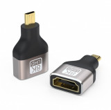 Adaptor micro-D HDMI la HDMI-A 8K60Hz/4K120Hz T-M, kphdma-44, Oem