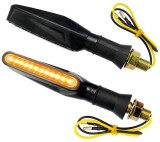 Set 2 semnalizari moto MRT-099, LED (9 diode), culoare negru, (E- mark) Cod Produs: MX_NEW KRZTNL030