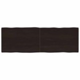 vidaXL Blat masă, 180x60x4 cm, gri, lemn stejar tratat contur organic