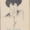 HST 181S Caricatura Victor Iamandi anii 1930 Geo Dumitrescu semnata