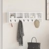 VidaXL Răcător de paltoane montat pe perete Alb 100 x 16 x 26 cm