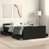 VidaXL Cadru de pat cu sertar Stejar negru 90 x 200 cm Lemn compozit 3329327