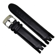 Curea 21mm pentru ceas Swatch din piele naturala Neagra - 21mm - C3123 foto