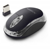 Mouse wireless 2.4 GHz, Xtreme Harrier, 1000 DPI, cu 3 butoane, receptor nano USB, negru