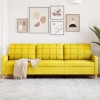 VidaXL Canapea cu 3 locuri, galben deschis, 210 cm, material textil 4007419