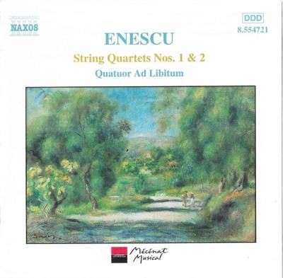 George Enescu, Quatuor Ad Libitum - String Quartets Nos. 1 &amp;amp; 2, CD foto