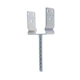 Papuc reazem din tabla de otel zincat, cu tija, 141 x 60 x 125 mm