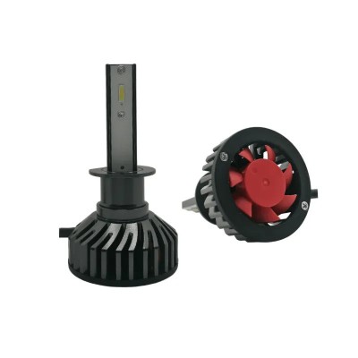 Set 2 becuri led H1 csp 26000lm 6000k alb-rece ventilator foto