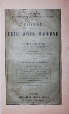 HISTOIRE DE LA PHILOSOPHIE MODERNE foto
