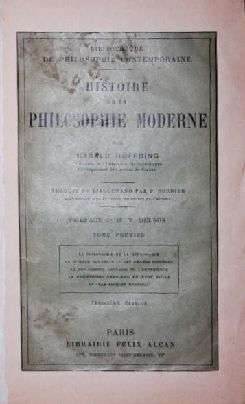 HISTOIRE DE LA PHILOSOPHIE MODERNE