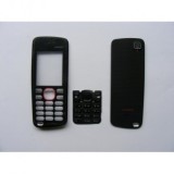 Carcasa Nokia 5220 Negru cu Tastatura Compatibila si 6300, 225