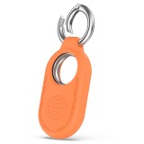 Husa compatibila samsung galaxy smarttag 2, smiling silicone, orange, Oem