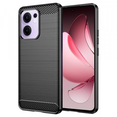 Husa pentru Oppo Reno13 FS 5G / Reno13 F 4G / Reno13 F, Techsuit, Carbon, Neagra foto