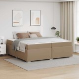 VidaXL Cadru de pat Cappuccino 200 x 200 cm Piele artificială