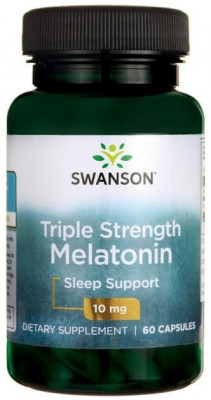 Melatonina 10mg 60cps Triple Strenght Swanson foto