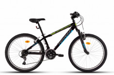 Bicicleta Copii Dhs 2423 Negru Albastru 24 inch foto