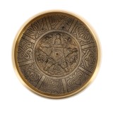 Cumpara ieftin Vas tibetan &amp;#8211; Bol cantator auriu cu Buddha Medicine si cele 8 simboluri
