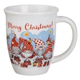 Cana Ceramica Ovală de Craciun cu Gnome, CMCLASS