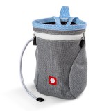Sac Magneziu Escalada Oc&uacute;n Dusty ECO Gri/Albastru + Curea, Buzunare Fermoar, Material Reciclat