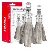 Kit Becuri LED H7 FLEX+ Lens Serie AMiO-03660, 6000K, 3000lm, 12-24V, Canbus