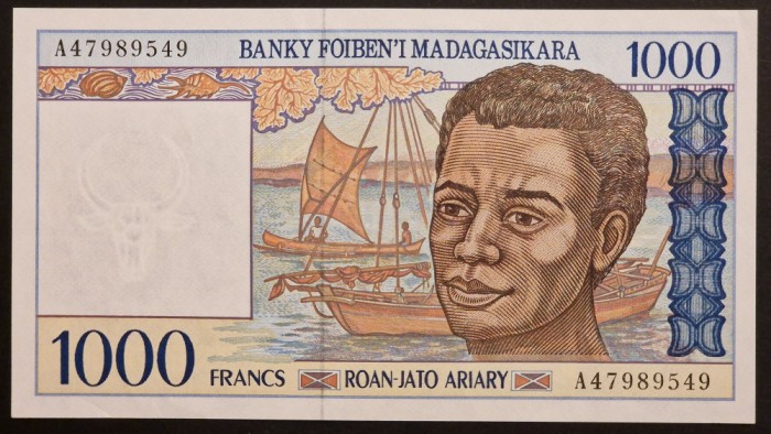 1000 Ariary 1994 Madagascar UNC