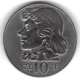 POLONIA 10 ZLOTI 1970 , TADEUSZ KOSCIUSZKO , XF