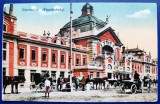 Bucovina 1921 Cernauti Czernowitz - Hauptbahnhof - Gara - printata, culori vii, foarte animata, circulata catre Brunn, 1 timbru intact