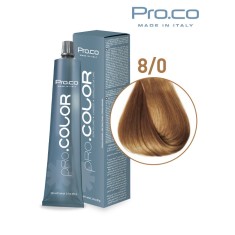 Vopsea de par profesional PRO.COLOR 100 ml - Pro.Co - 8/0 BLOND DESCHIS