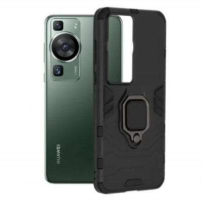 Husa Huawei P60 P60 Pro Antisoc cu Inel Negru Techsuit SS foto