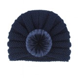 Caciulita crosetata tip turban - Bleumarin (Marime Disponibila: 0-12 luni)