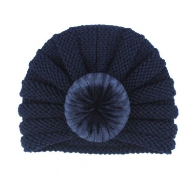 Caciulita crosetata tip turban - Bleumarin (Marime Disponibila: 0-12 luni) foto