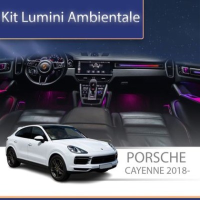 Lumini ambientale Porsche Cayenne 2018-2022 set complet cu trimuri control telefon sau sistem original CarStore Technology foto