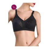 Sutien dantelat fără &icirc;ntărituri si arcuri, Conte Suprema RB7020 - Nero, 95D