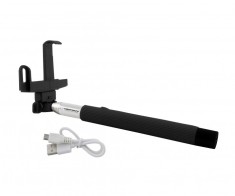 Selfie stick Esperanza, 5V, microUSB, Bluetooth 3.0, plastic, negru