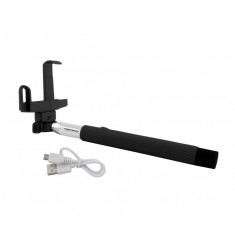 Selfie stick Esperanza, 5V, microUSB, Bluetooth 3.0, plastic, negru