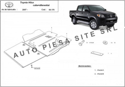 Scut metalic cutie + diferential Toyota Hilux fabricata incepand cu 2007 APS-00,170 foto