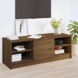 vidaXL Comodă TV, stejar maro, 102x35,5x36,5 cm, lemn compozit