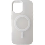 Husa spate TPU cu plastic alb, magnet, pentru Apple iPhone 17