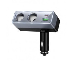 Incarcator Auto 1xUSB Tip C + 1xUSB A + 1xBricheta Auto 240w Hoco z65b