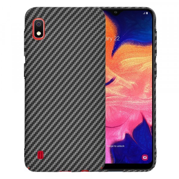 Husa pentru Samsung Galaxy A10 A105, Techsuit, Carbonite FiberShell, Neagra