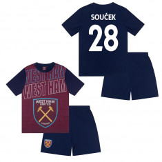 West Ham United pijamale de copii Text Souček - 10-11 let