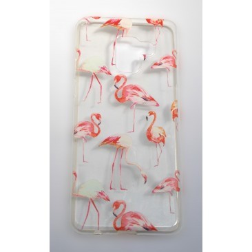 HUSA SILICON ULTRA SLIM, MODEL FLAMINGO, SAMSUNG A520 GALAXY A5 2017, TRANSPARENT / ORANGE, BLISTER foto